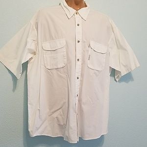 Cabela's Size XL Off White Vented Fishing Shirt